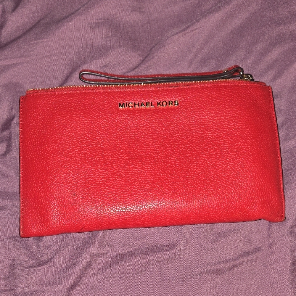 Michael Kors Red Wristlet Clutch - Picture 4 of 9